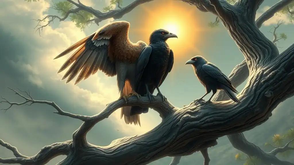 Spiritual Meaning of Hawk and Crow Together: Signs and Guidance