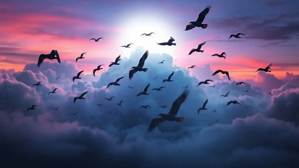 Spiritual Meaning of Flock of Black Birds: Messages from the Divine